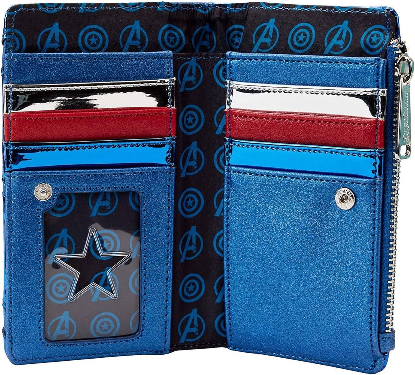 Marvel Shine Captain America Coplay Loungefly Flap Wallet