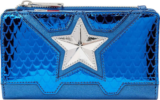Marvel Shine Captain America Coplay Loungefly Flap Wallet
